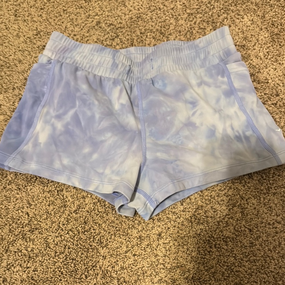Kids Light Blue Tie-Dye Shorts